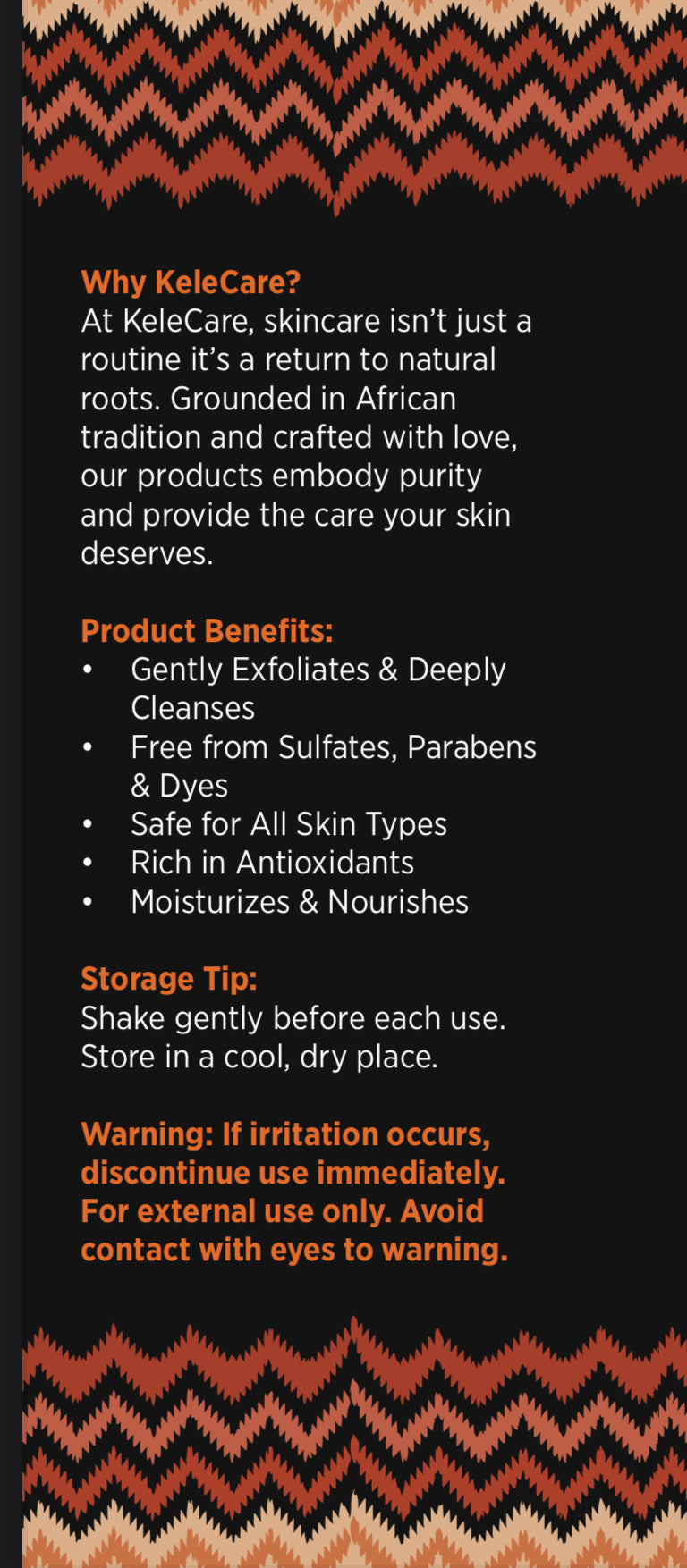 KeleCare Cashmere Amber Pure African Liquid Black Soap